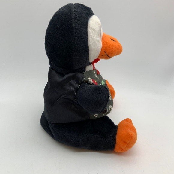 Vintage Coca-Cola Bottle Logo Print Outfit Penguin Small 6" Beanie Plush 1998 - Picture 6 of 12